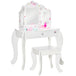 Wooden Kids Dressing Table Set 63cm Wide - Velmora