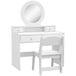 Wooden Kids Dressing Table Set 70cm Wide - Velmora