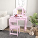 Wooden Kids Dressing Table Set 71cm Wide - Velmora