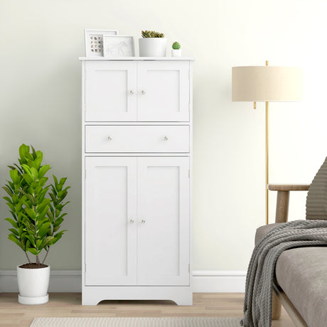 Wooden Kitchen Cabinet 60cm Wide With 4 Doors And 1 Drawer - Velmora