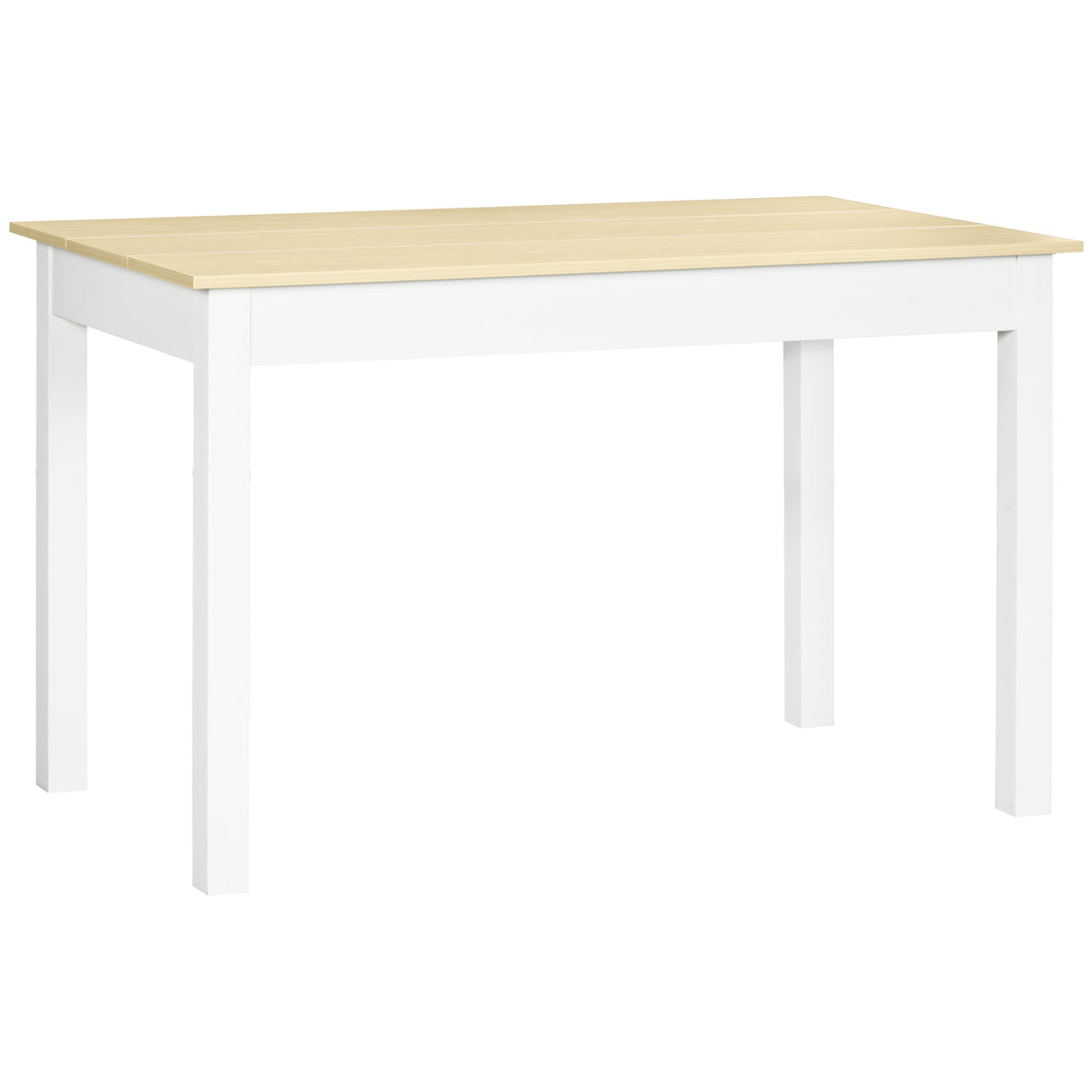 Wooden Kitchen Dining Table 119cm Rectangular for 4 to 6 People - Velmora