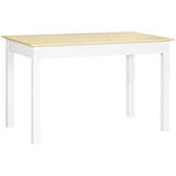 Wooden Kitchen Dining Table 119cm Rectangular for 4 to 6 People - Velmora