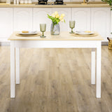 Wooden Kitchen Dining Table 119cm Rectangular for 4 to 6 People - Velmora