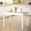 Wooden Kitchen Dining Table 119cm Rectangular for 4 to 6 People - Velmora