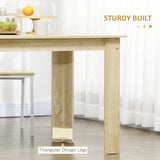 Wooden Kitchen Dining Table Rectangular for 4 to 6 People - Velmora