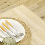 Wooden Kitchen Dining Table Rectangular for 4 to 6 People - Velmora