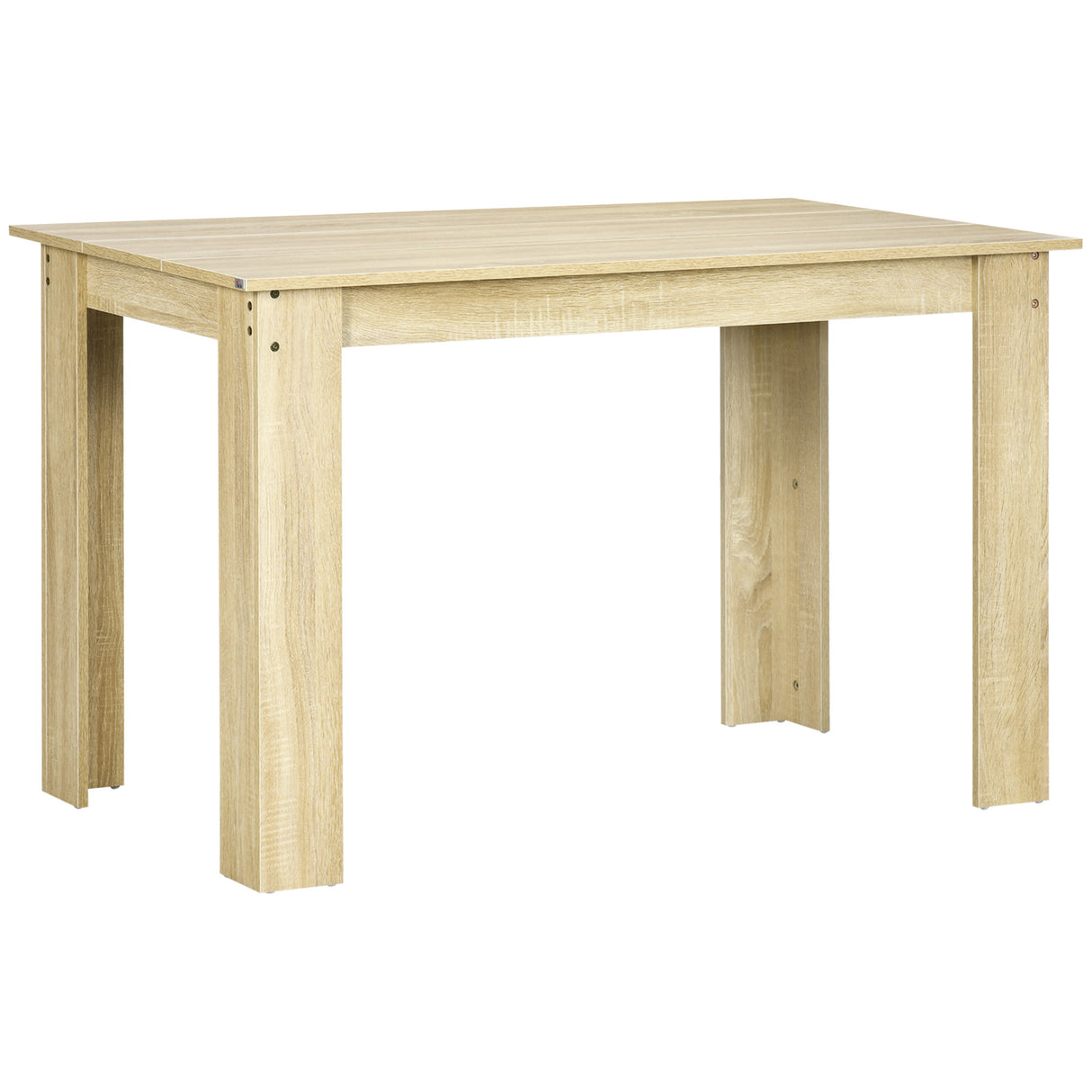 Wooden Kitchen Dining Table Rectangular for 4 to 6 People - Velmora