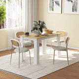 Wooden Kitchen Dining Table Rectangular for 4 to 6 People - Velmora
