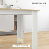 Wooden Kitchen Dining Table Rectangular for 4 to 6 People - Velmora
