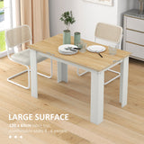 Wooden Kitchen Dining Table Rectangular for 4 to 6 People - Velmora