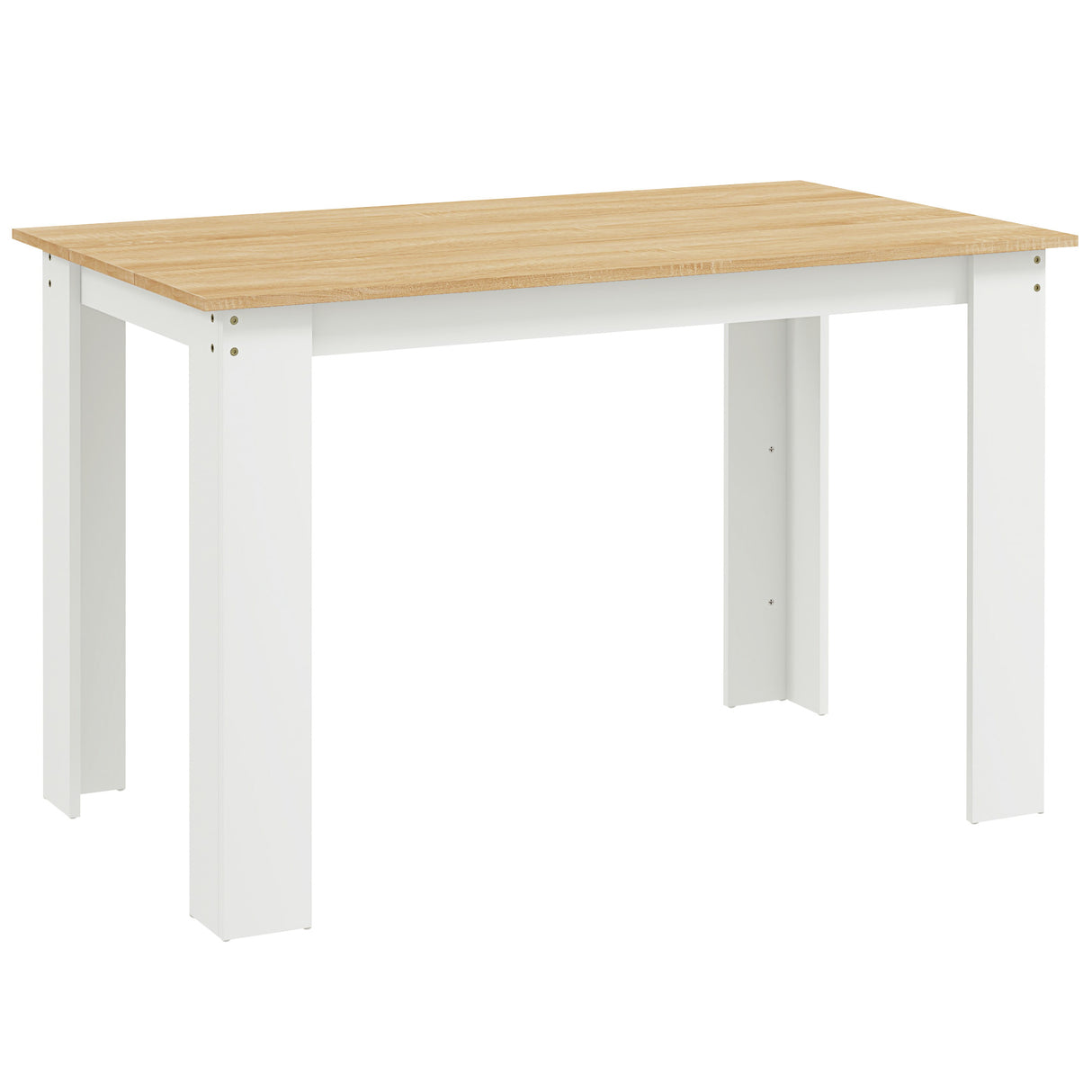 Wooden Kitchen Dining Table Rectangular for 4 to 6 People - Velmora