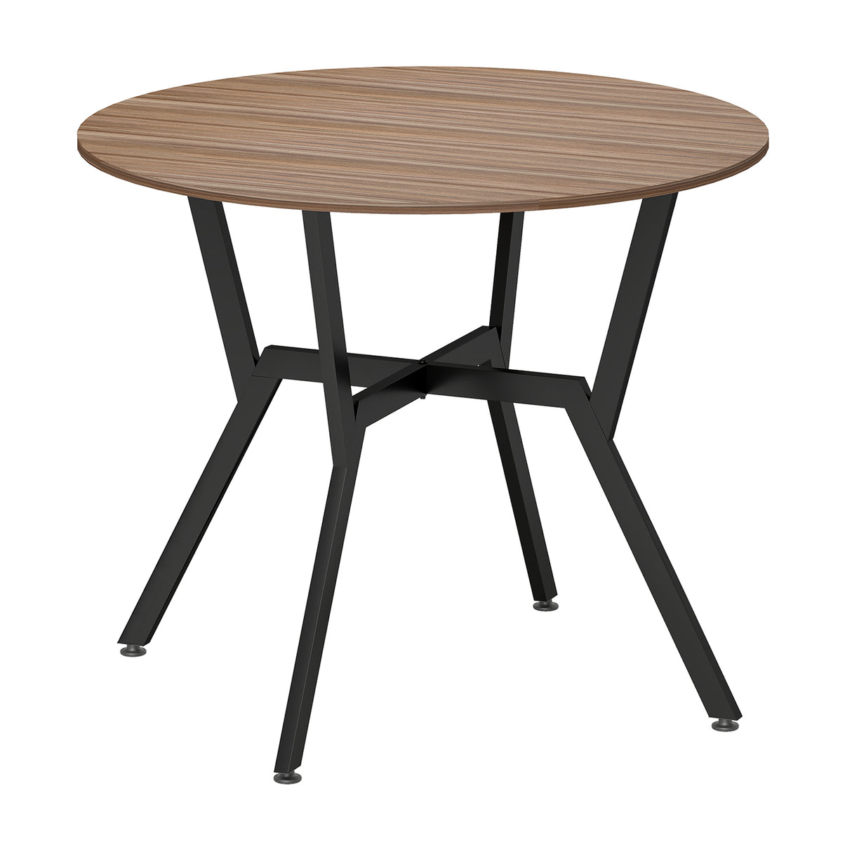 Wooden Kitchen Dining Table Round for 4 People - Velmora