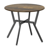 Wooden Kitchen Dining Table Round for 4 People - Velmora