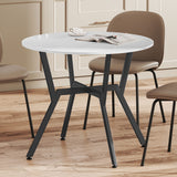 Wooden Kitchen Dining Table Round for 4 People - Velmora