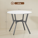Wooden Kitchen Dining Table Round for 4 People - Velmora