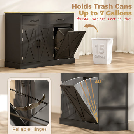 Wooden Kitchen Island 112cm With 2 Doors And 2 Drawers - Velmora