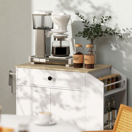 Wooden Kitchen Island 82cm With 2 Doors And 1 Drawer - Velmora