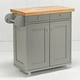 Wooden Kitchen Island With 2 Doors And 2 Drawers - Portland