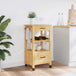 Wooden Kitchen Trolley 48cm Wide With 2 Drawers - Monza