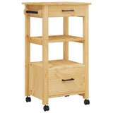 Wooden Kitchen Trolley 48cm Wide With 2 Drawers - Monza