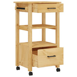 Wooden Kitchen Trolley 48cm Wide With 2 Drawers - Monza