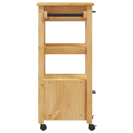 Wooden Kitchen Trolley 48cm Wide With 2 Drawers - Monza