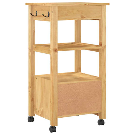 Wooden Kitchen Trolley 48cm Wide With 2 Drawers - Monza