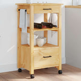 Wooden Kitchen Trolley 48cm Wide With 2 Drawers - Monza