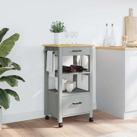 Wooden Kitchen Trolley 48cm Wide With 2 Drawers - Monza
