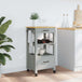 Wooden Kitchen Trolley 48cm Wide With 2 Drawers - Monza