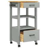 Wooden Kitchen Trolley 48cm Wide With 2 Drawers - Monza