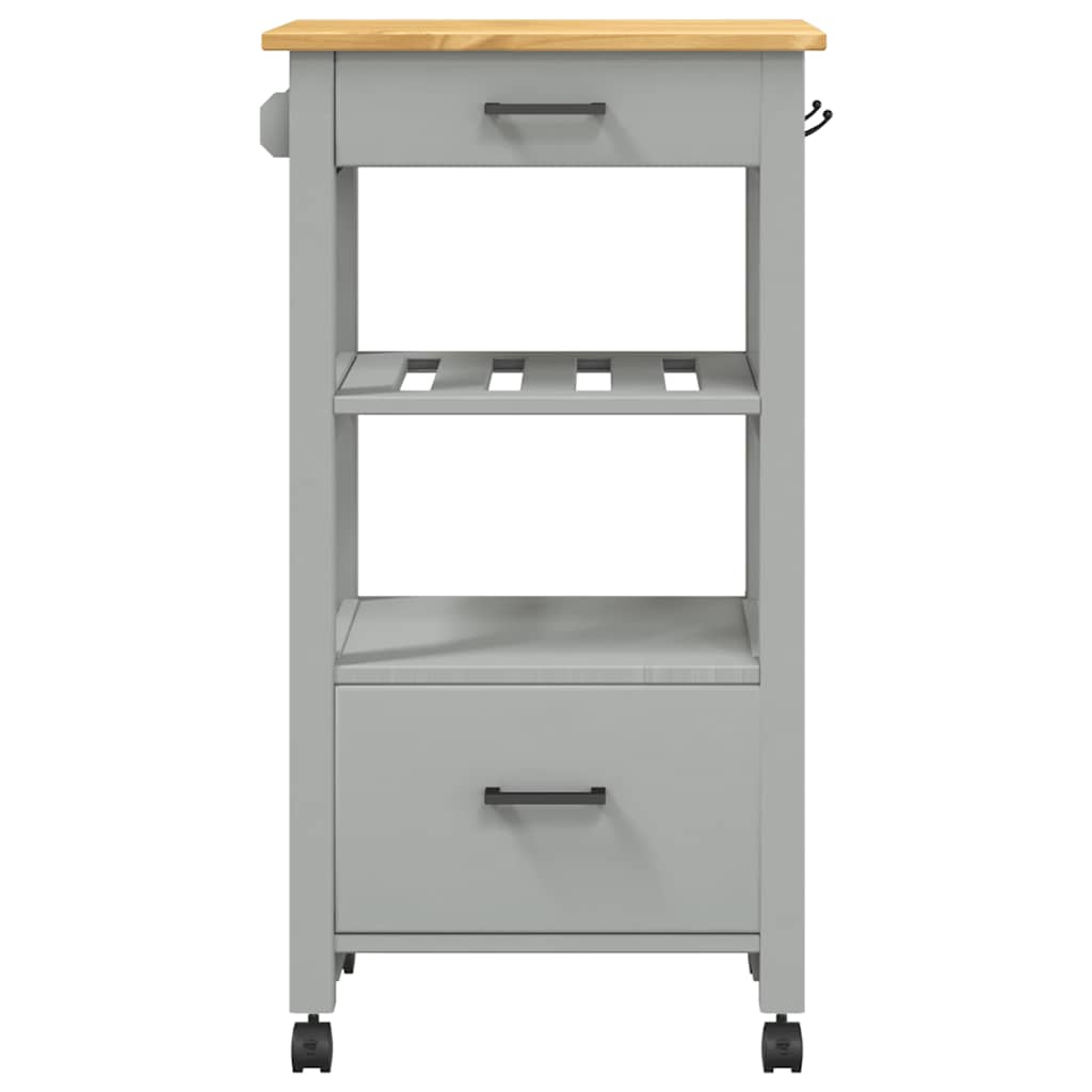 Wooden Kitchen Trolley 48cm Wide With 2 Drawers - Monza