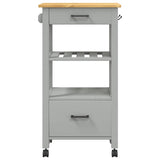 Wooden Kitchen Trolley 48cm Wide With 2 Drawers - Monza