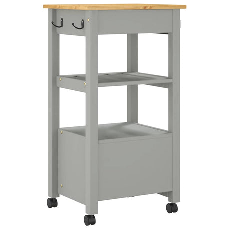 Wooden Kitchen Trolley 48cm Wide With 2 Drawers - Monza