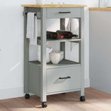 Wooden Kitchen Trolley 48cm Wide With 2 Drawers - Monza