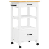 Wooden Kitchen Trolley 48cm Wide With 2 Drawers - Monza