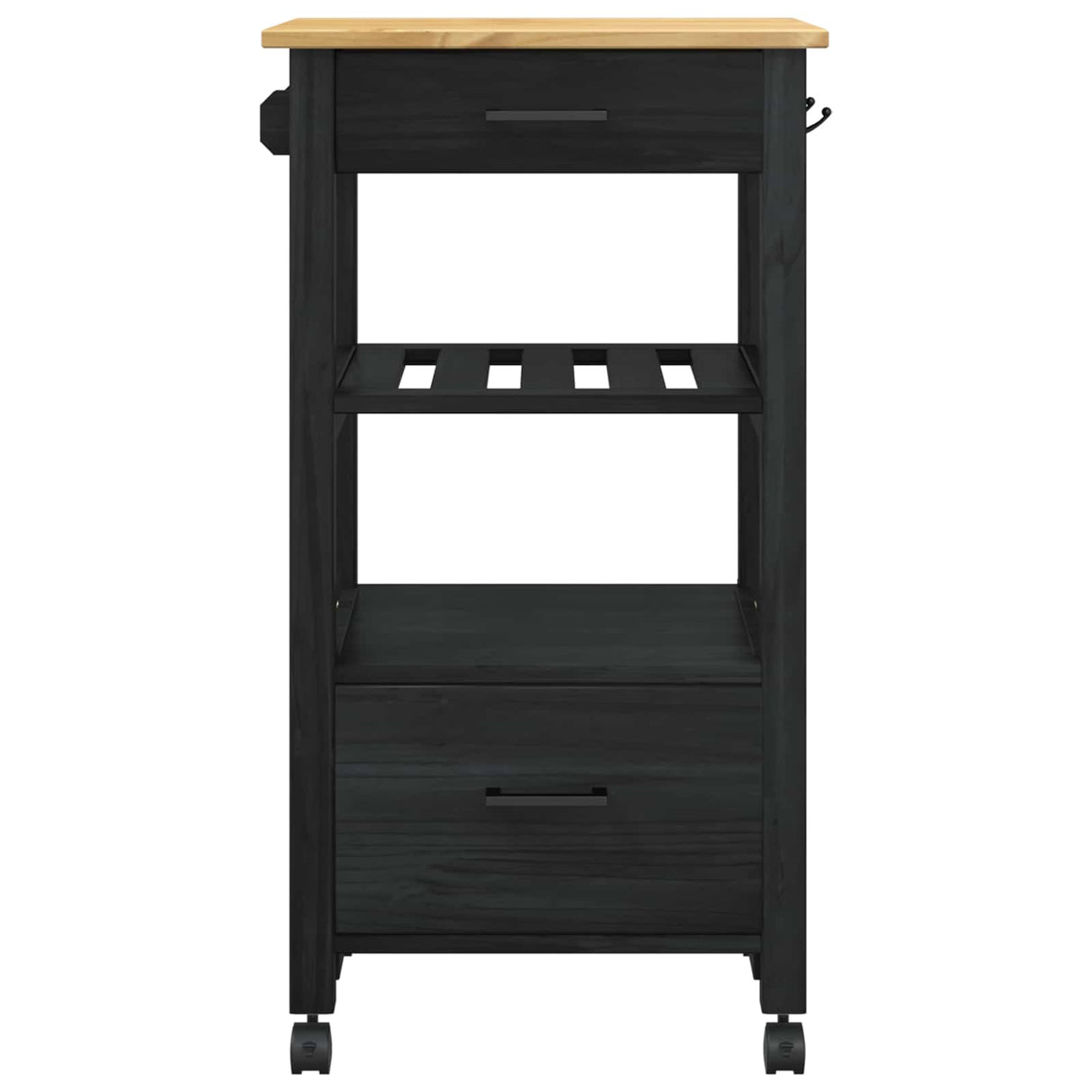 Wooden Kitchen Trolley 48cm Wide With 2 Drawers - Monza