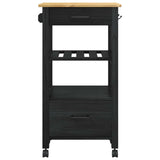 Wooden Kitchen Trolley 48cm Wide With 2 Drawers - Monza