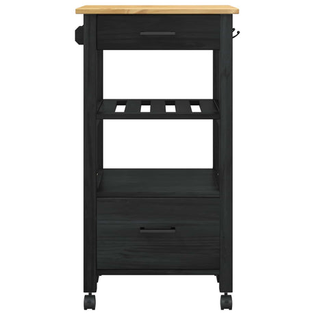 Wooden Kitchen Trolley 48cm Wide With 2 Drawers - Monza