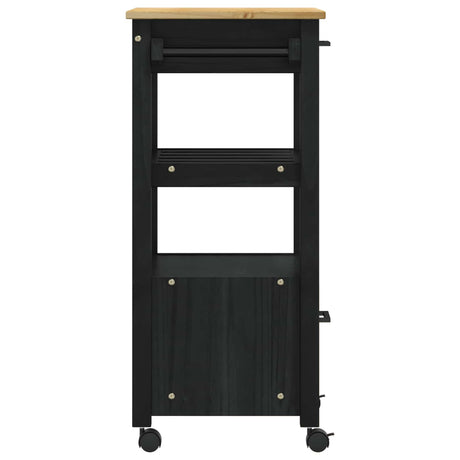 Wooden Kitchen Trolley 48cm Wide With 2 Drawers - Monza