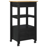 Wooden Kitchen Trolley 48cm Wide With 2 Drawers - Monza