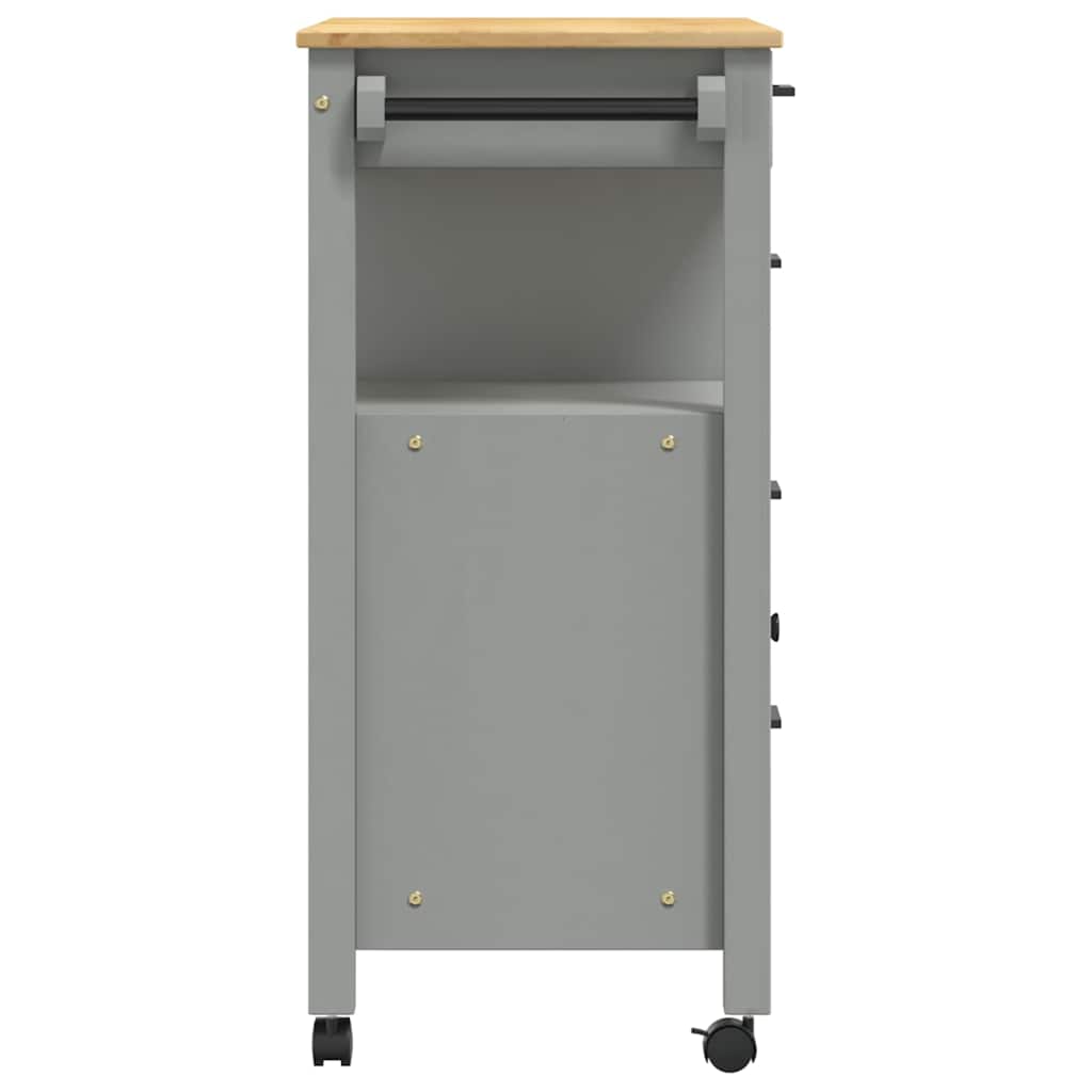 Wooden Kitchen Trolley 84cm Wide With 1 Door And 4 Drawers - Monza