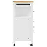 Wooden Kitchen Trolley 84cm Wide With 1 Door And 4 Drawers - Monza