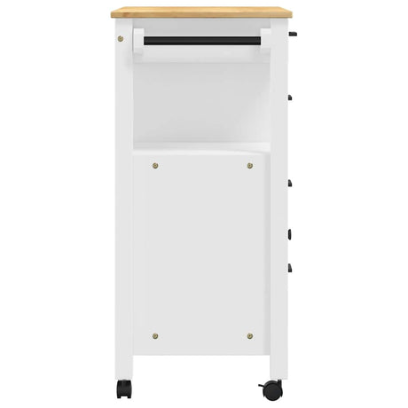 Wooden Kitchen Trolley 84cm Wide With 1 Door And 4 Drawers - Monza