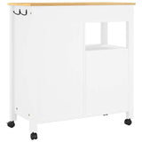 Wooden Kitchen Trolley 84cm Wide With 1 Door And 4 Drawers - Monza