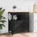 Wooden Kitchen Trolley 84cm Wide With 1 Door And 4 Drawers - Monza