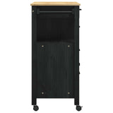 Wooden Kitchen Trolley 84cm Wide With 1 Door And 4 Drawers - Monza