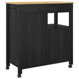 Wooden Kitchen Trolley 84cm Wide With 1 Door And 4 Drawers - Monza