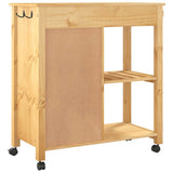 Wooden Kitchen Trolley 84cm Wide With 4 Drawers - Monza