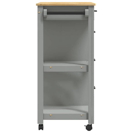 Wooden Kitchen Trolley 84cm Wide With 4 Drawers - Monza